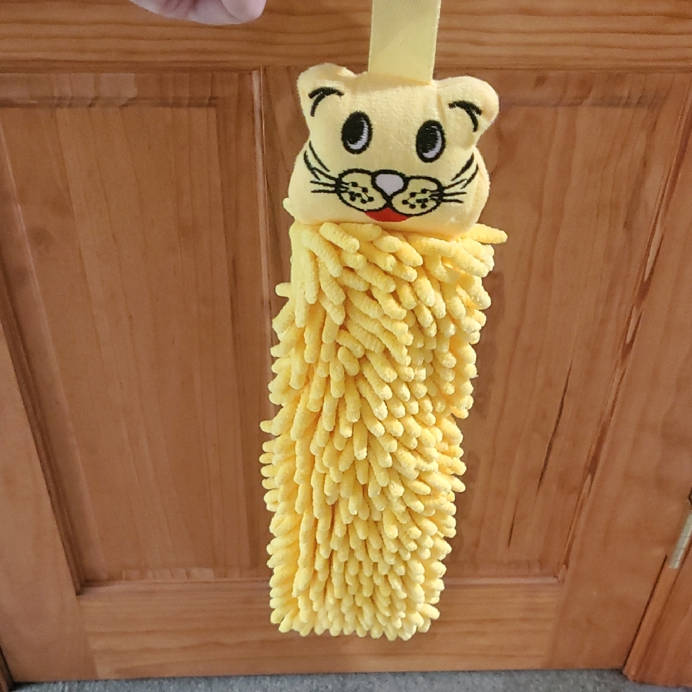 Norwex Pet To Dry Yellow Cat Kids Towel